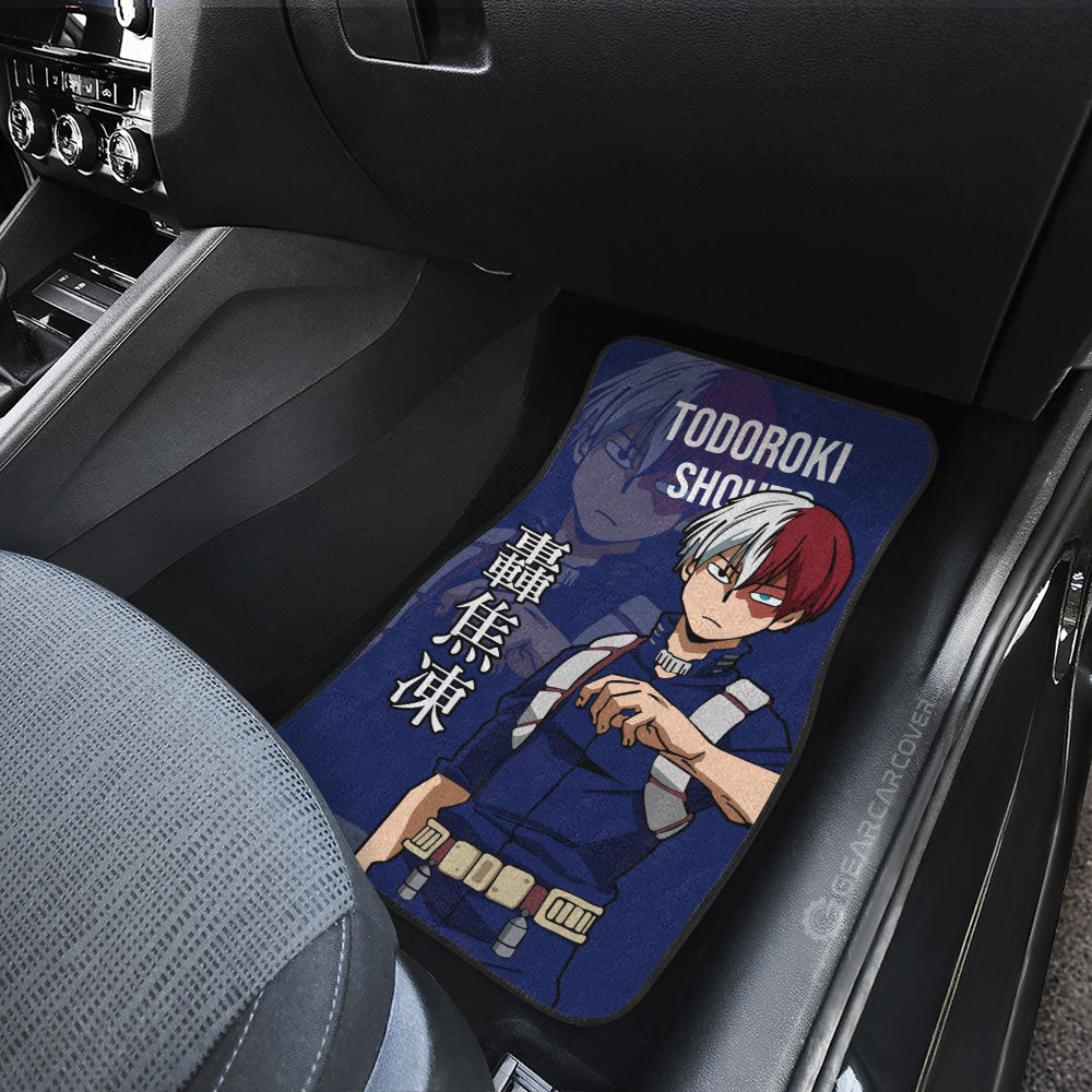 Todoroki Shouto Car Floor Mats Custom My Hero Academia Car Accessories Gifts For Anime Fans
