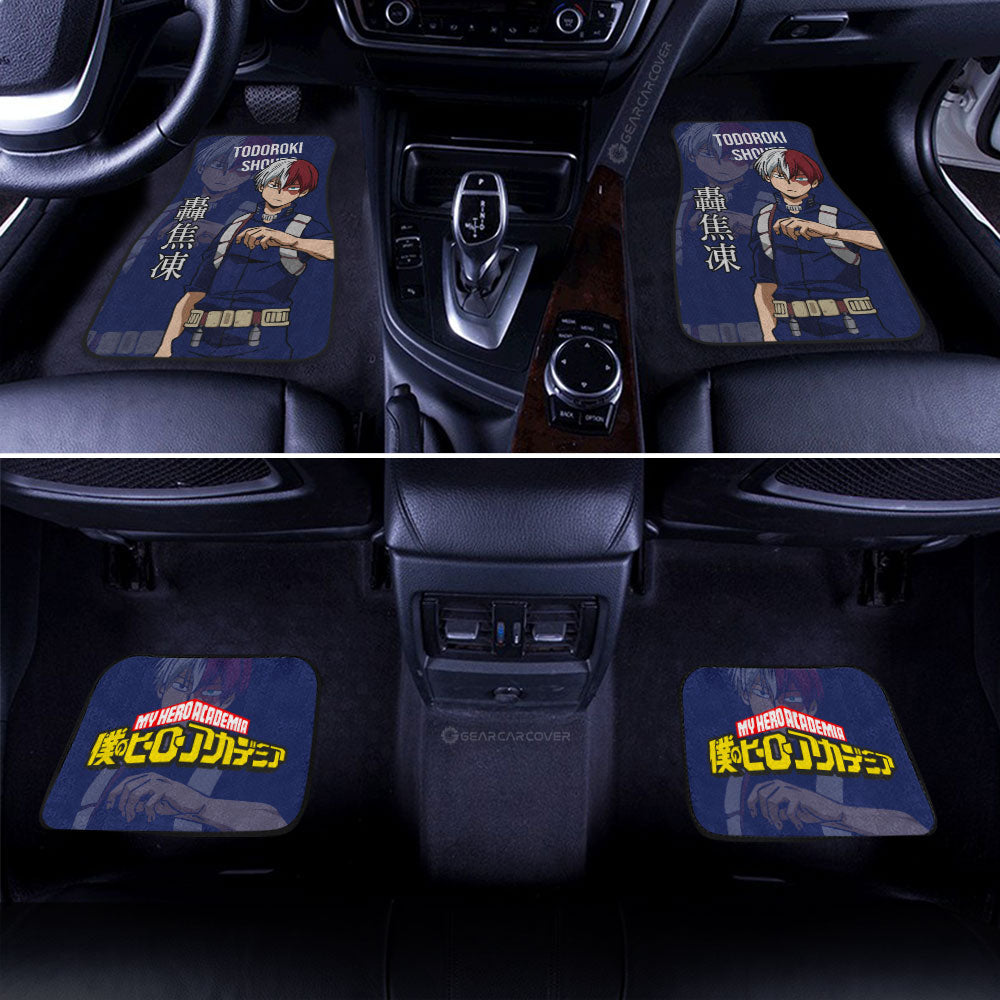 Todoroki Shouto Car Floor Mats Custom My Hero Academia Car Accessories Gifts For Anime Fans