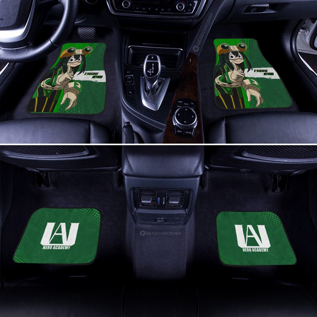 Tsuyu Asui Car Floor Mats Custom Gifts For My Hero Academia Anime Fans