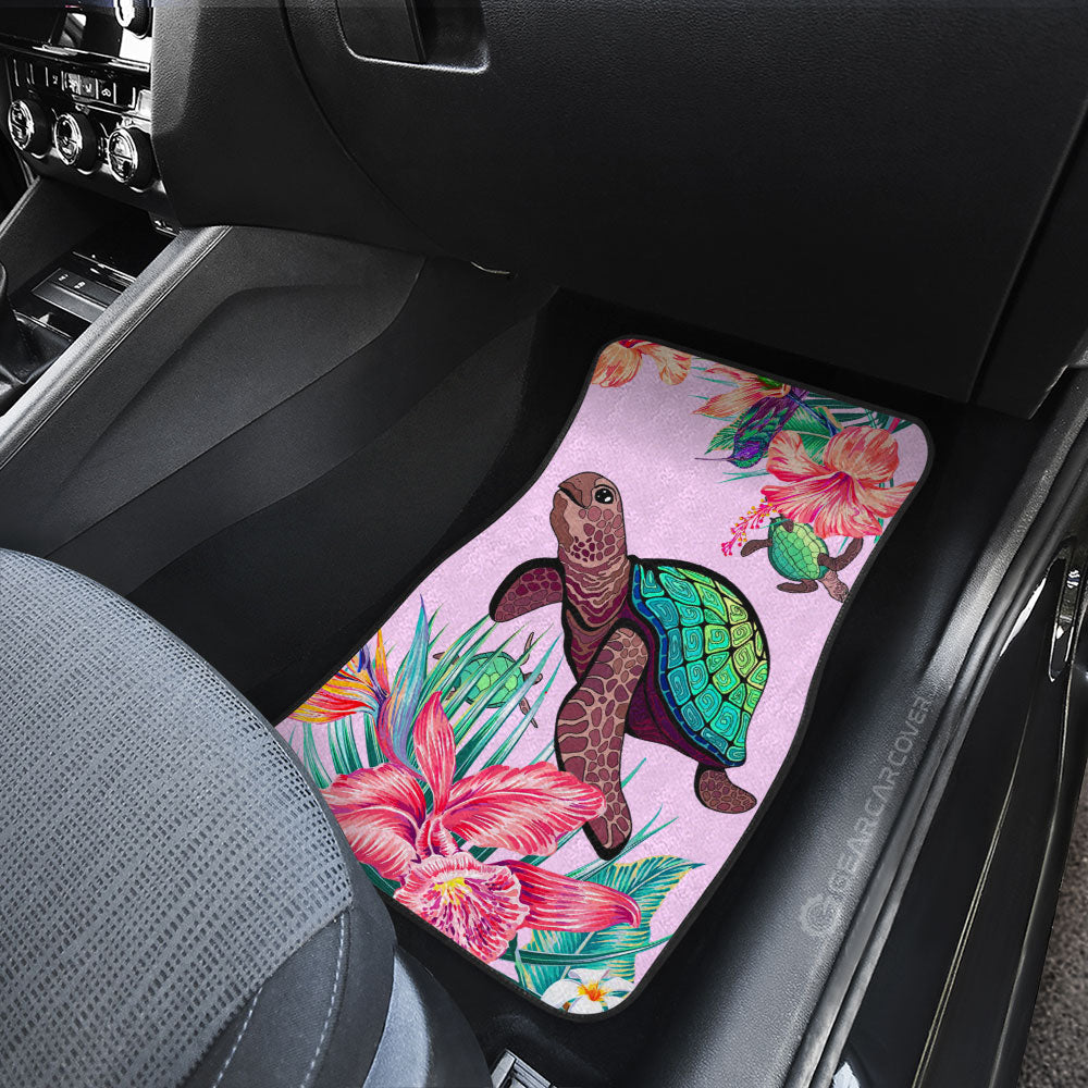 Turtle Car Floor Mats Custom Beautiful Flower Car Accessories
