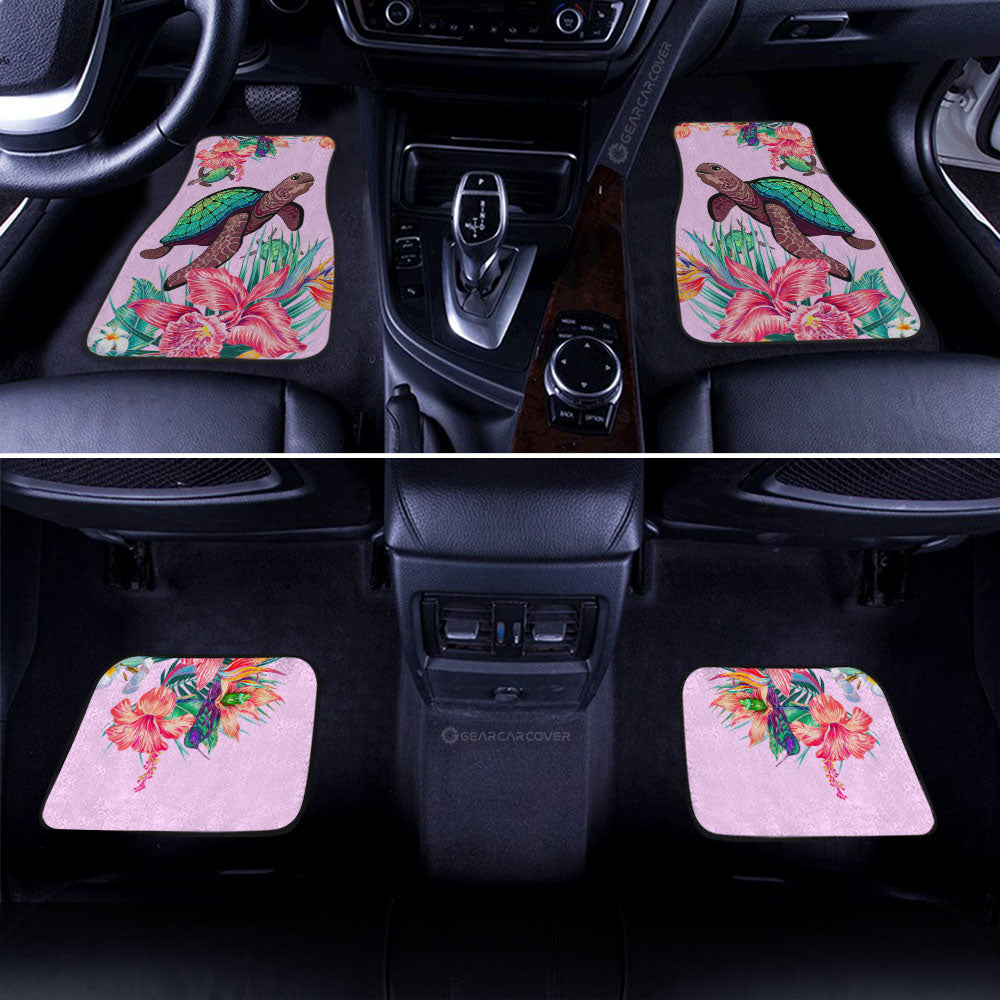 Turtle Car Floor Mats Custom Beautiful Flower Car Accessories