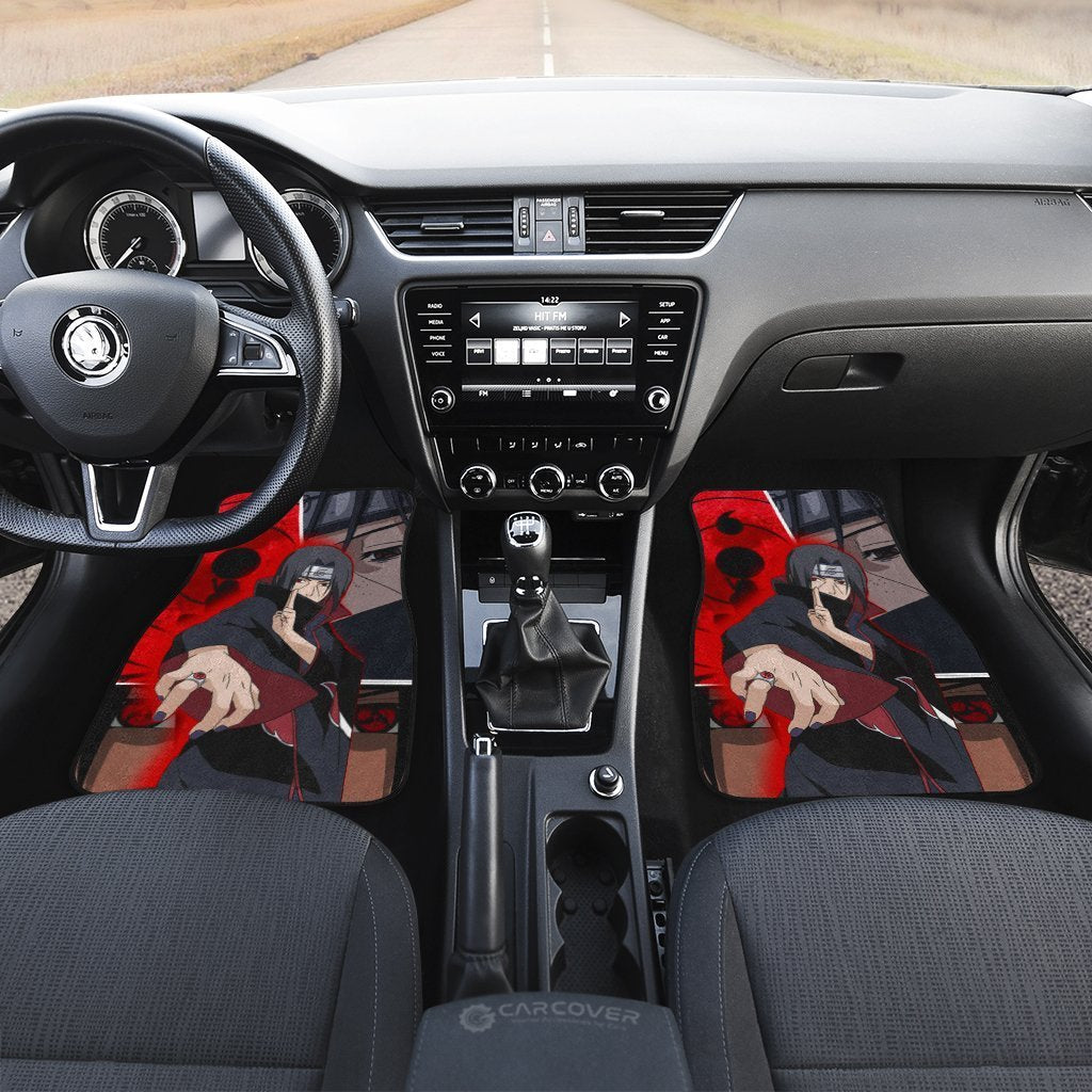 Uchiha Itachi Car Floor Mats Custom Anime Naruto Car Interior Accessories