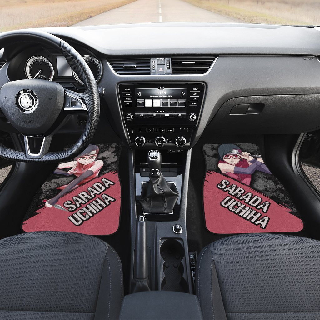 Uchiha Sadara Car Floor Mats Custom Boruto Anime Car Accessories