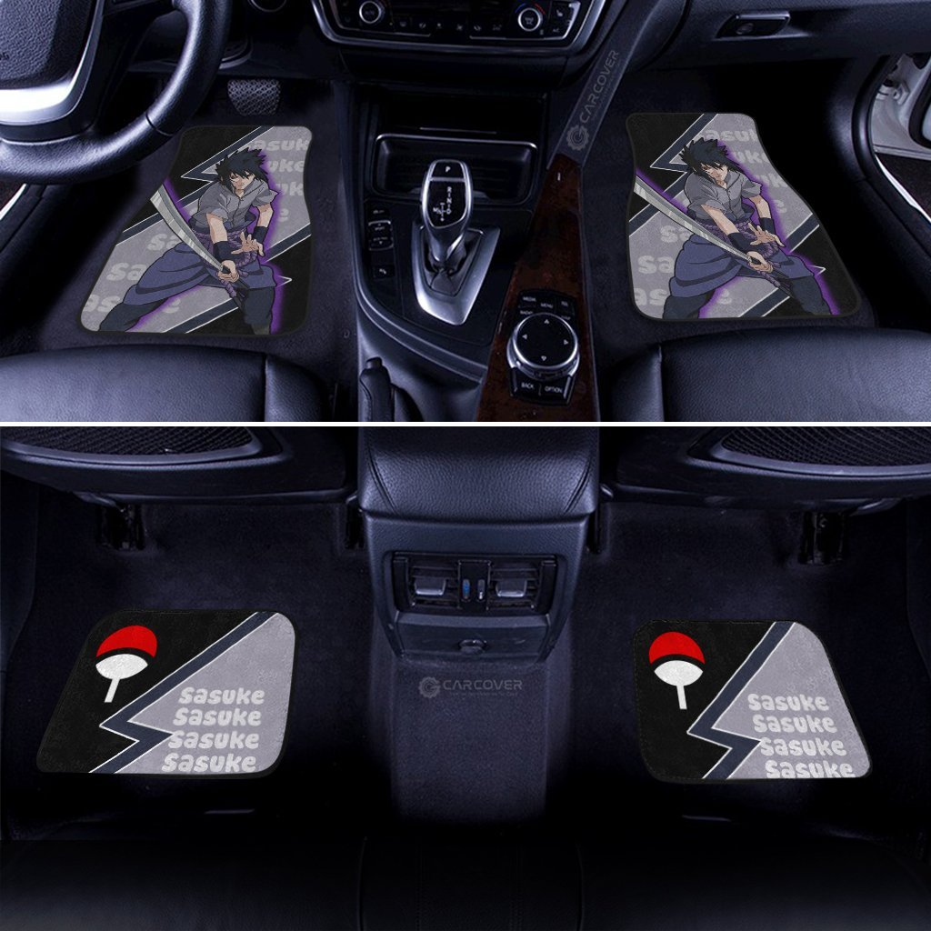 Uchiha Sasuke Car Floor Mats Custom Anime Car Interior Accessories