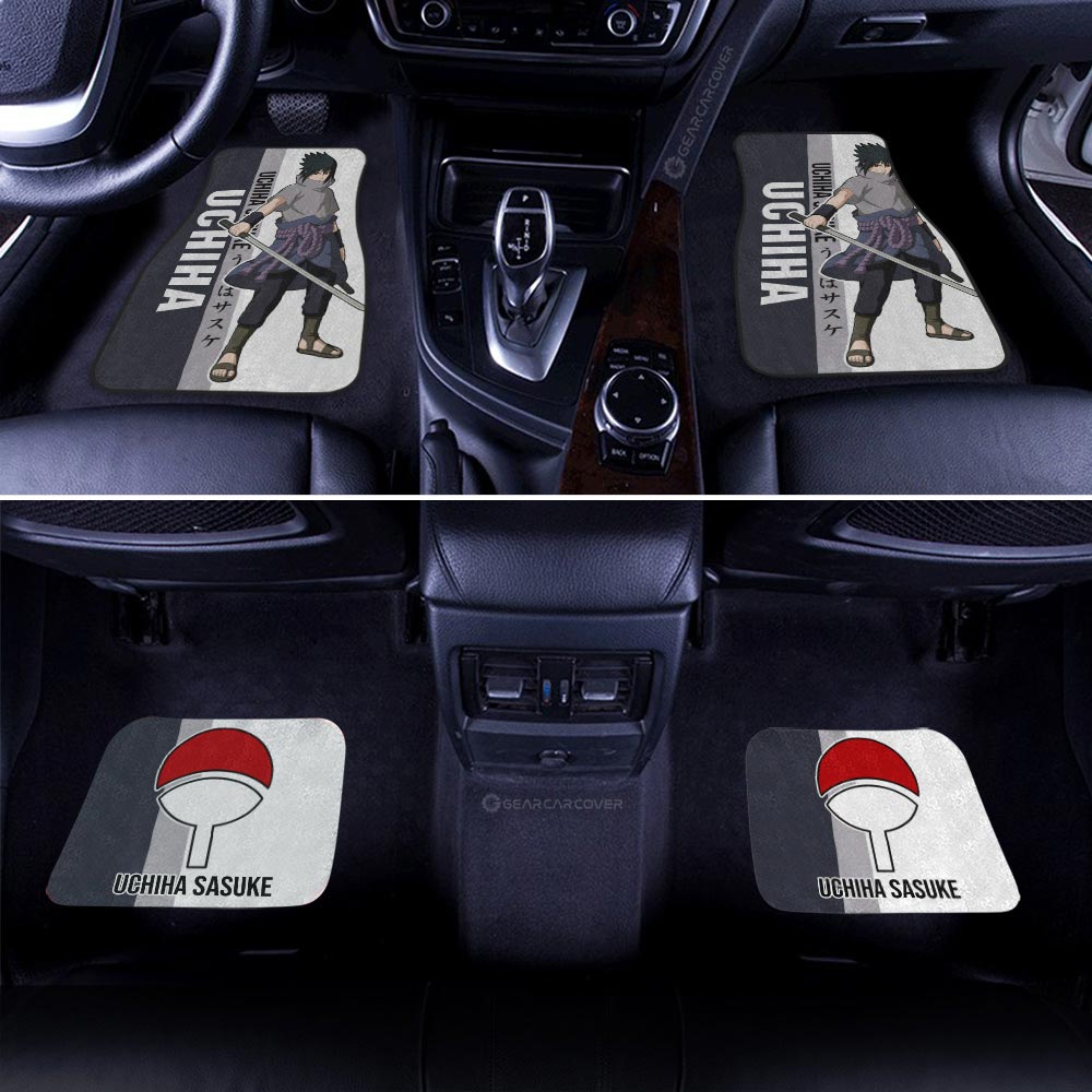 Uchiha Sasuke Car Floor Mats Custom Naruto Anime Car Accessories Gifts Idea For Fans