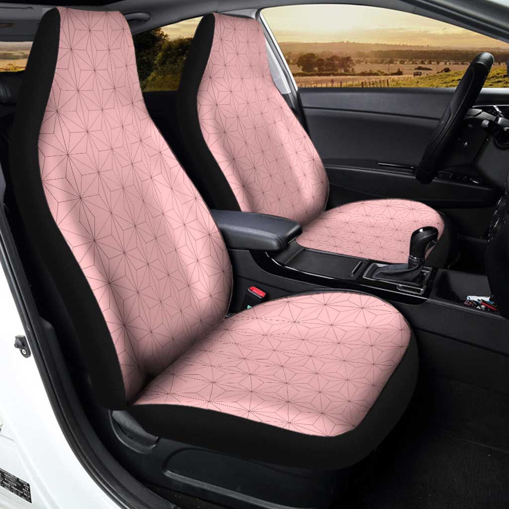 Uniform Nezuko Car Seat Covers Custom Demon Slayer Anime Car Accessories