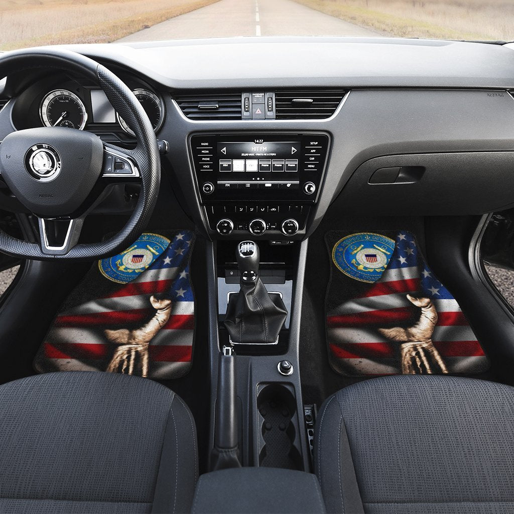 United States Coast Guard Car Floor Mats Custom American Flag USCG Car Accessories