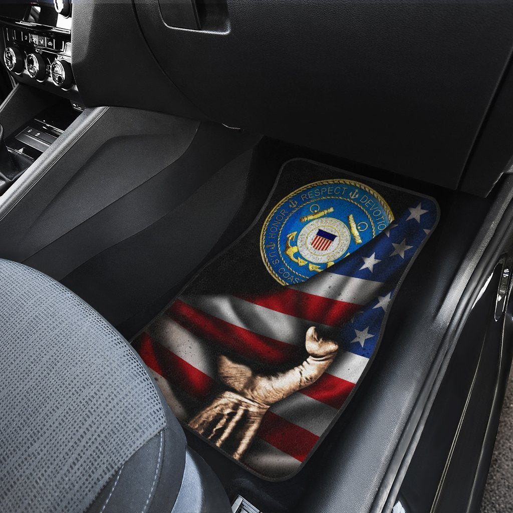United States Coast Guard Car Floor Mats Custom American Flag USCG Car Accessories