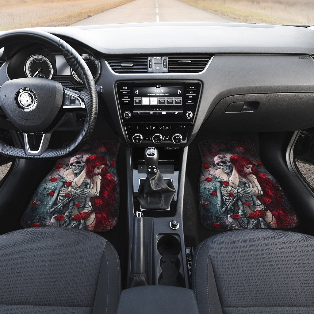 Until My Last Breath Car Floor Mats Custom Skull Girl Car Accessories