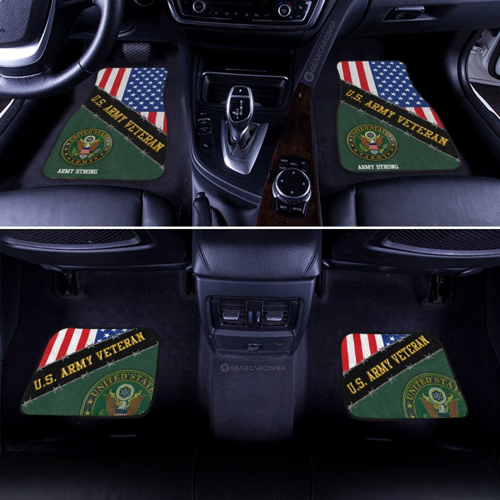 U.S. Army Veterans Car Floor Mats Custom United States Military Car Accessories Gifts Idea