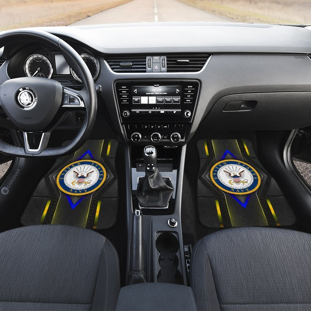 US Navy Car Floor Mats Custom Military Car Accessories Navy Gifts