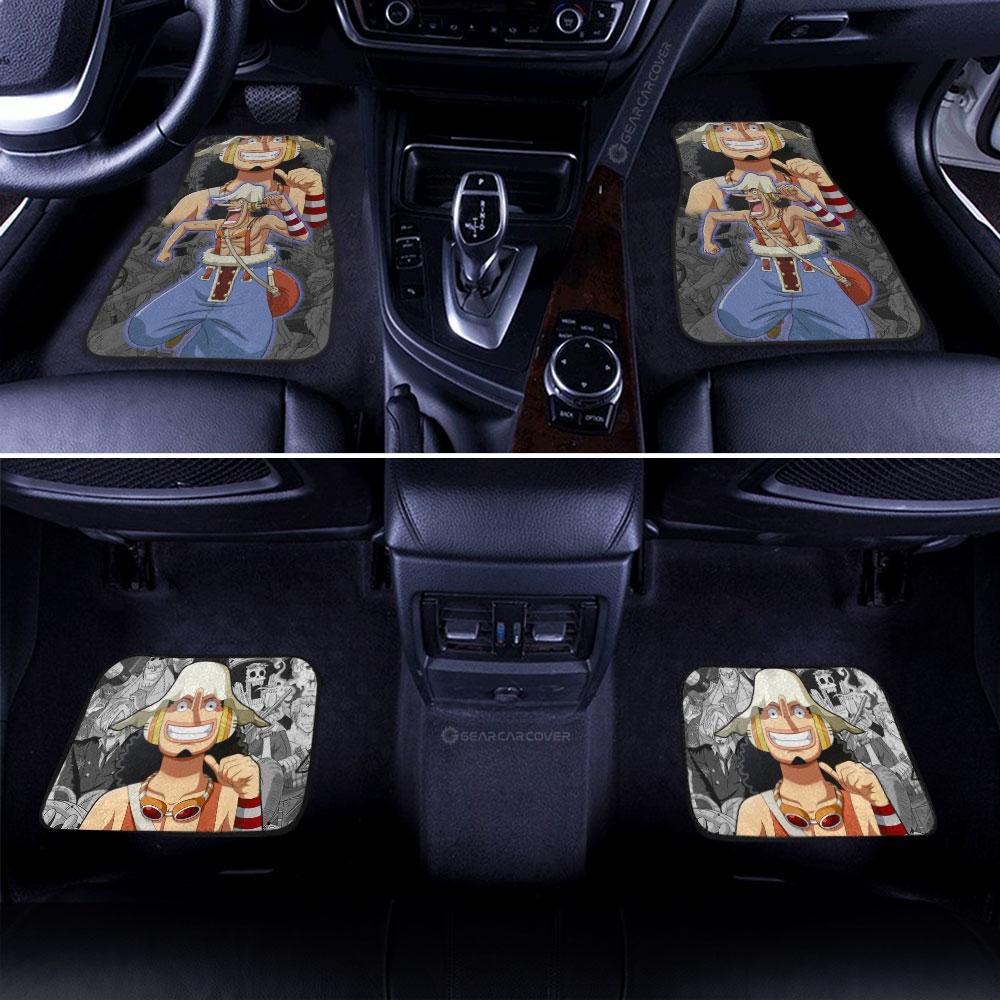 Usopp Car Floor Mats Custom Anime One Piece Car Interior Accessories