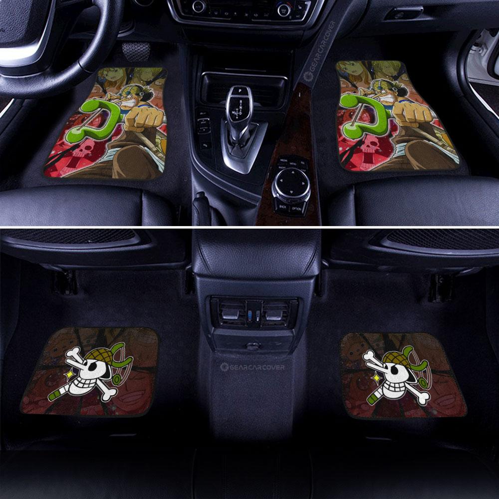 Usopp Car Floor Mats Custom One Piece Anime Car Accessories Gifts For Anime Fans