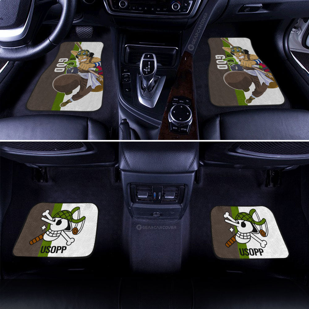 Usopp Car Floor Mats Custom One Piece Car Accessories Gifts For Anime Fans
