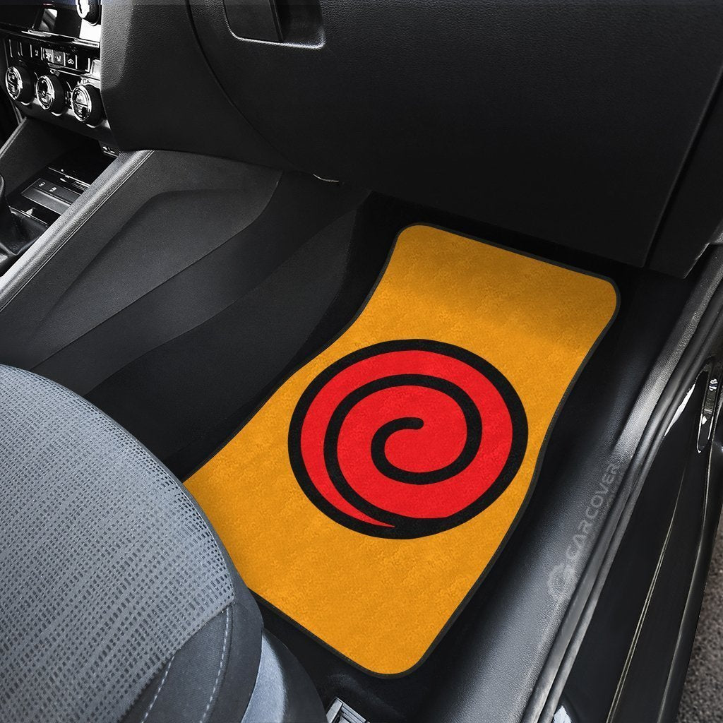 Uzumaki Clan Symbol Car Floor Mats Custom Anime Naruto Car Accessories