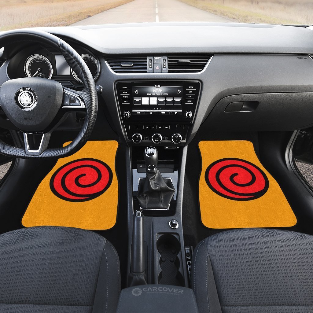 Uzumaki Clan Symbol Car Floor Mats Custom Anime Naruto Car Accessories
