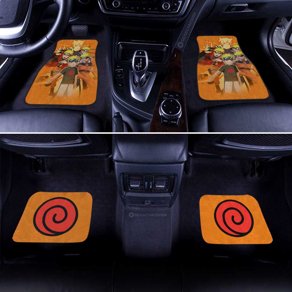 Uzumaki Naruto Car Floor Mats Custom Anime Naruto Car Accessories For Fans