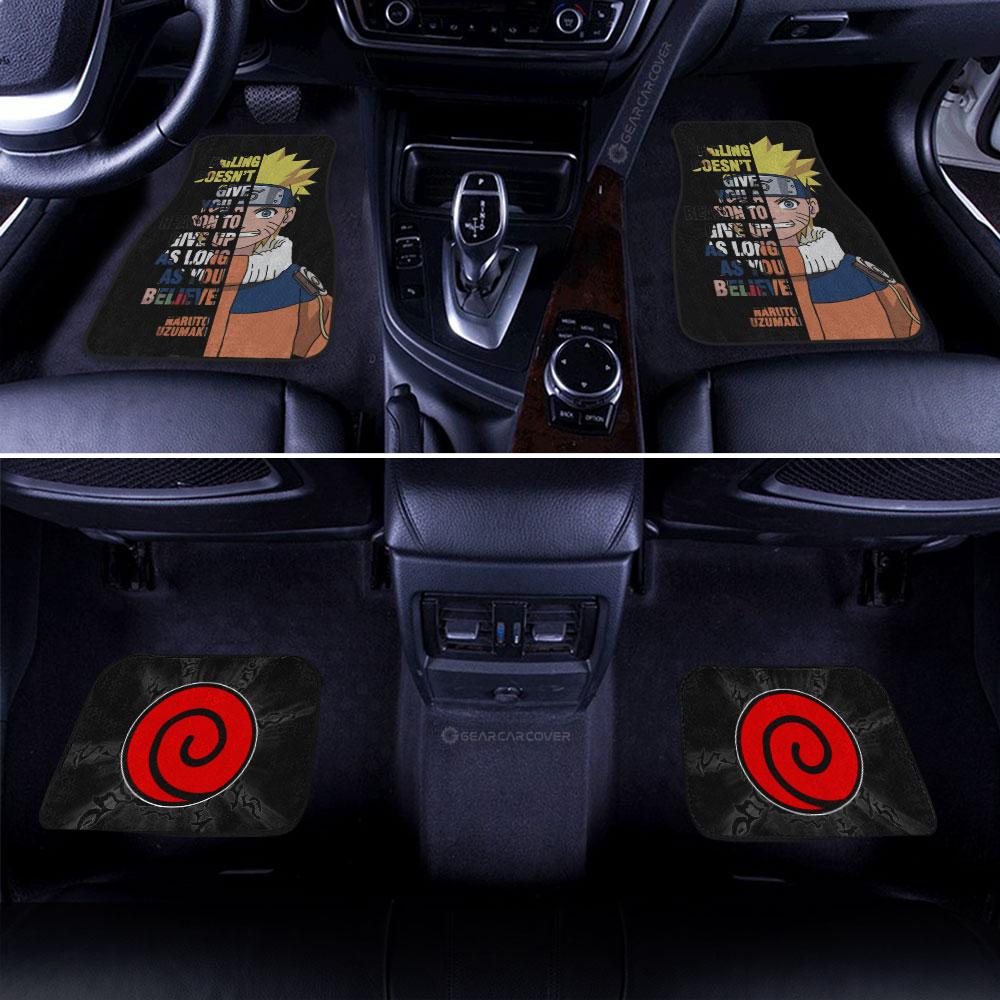 Uzumaki Naruto Quotes Car Floor Mats Custom Naruto Anime Car Accessories Gifts For Fans