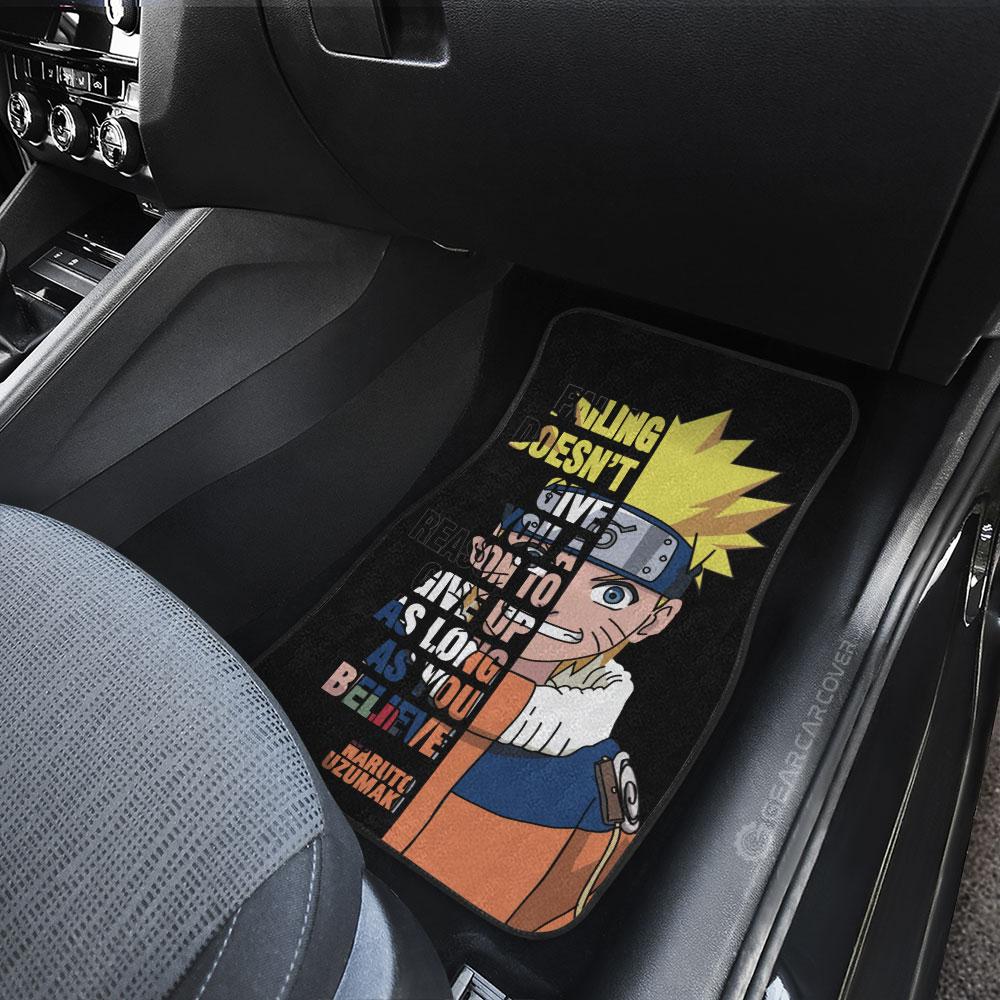 Uzumaki Naruto Quotes Car Floor Mats Custom Naruto Anime Car Accessories Gifts For Fans
