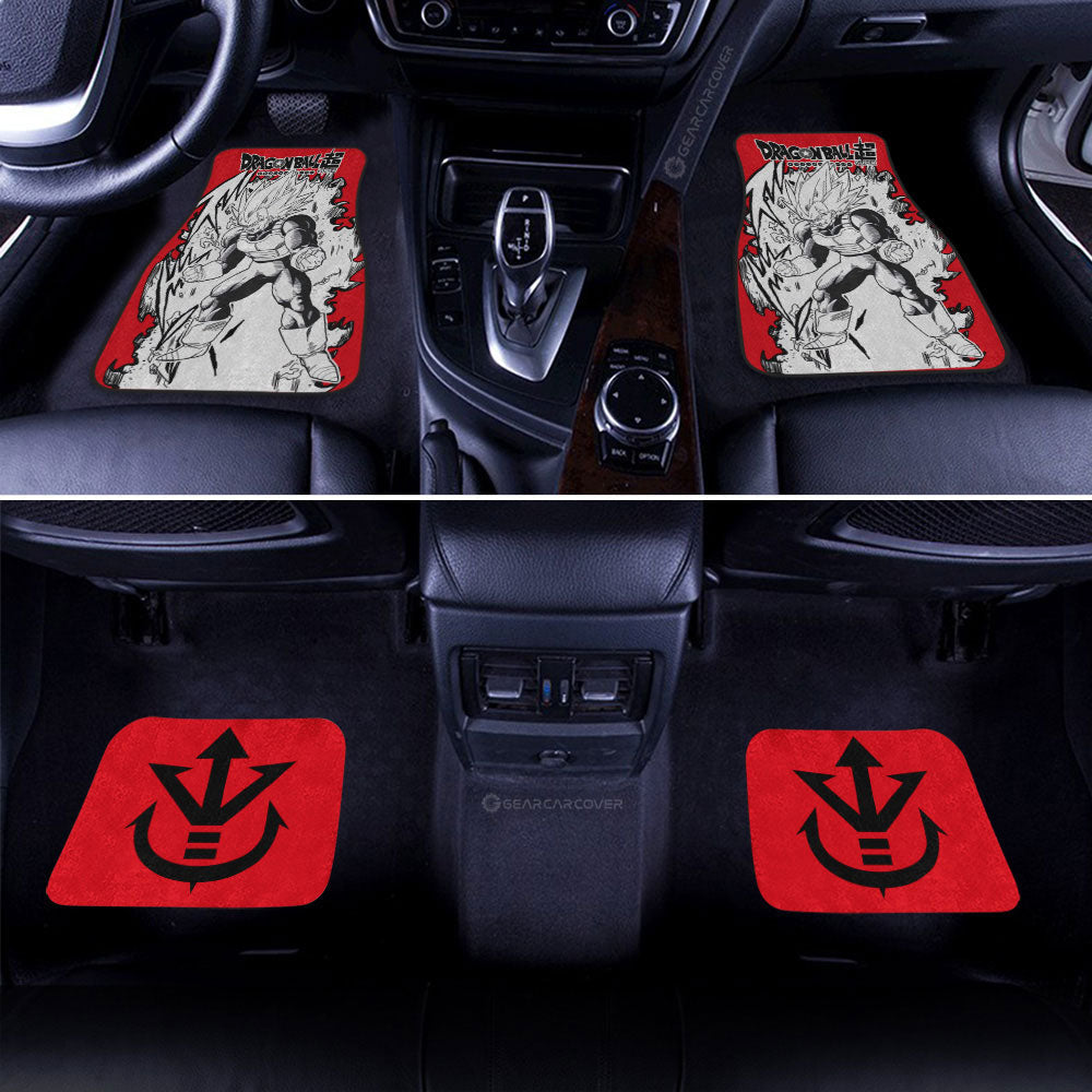 Vegeta Blue Car Floor Mats Custom Dragon Ball Anime Car Accessories Manga Style For Fans
