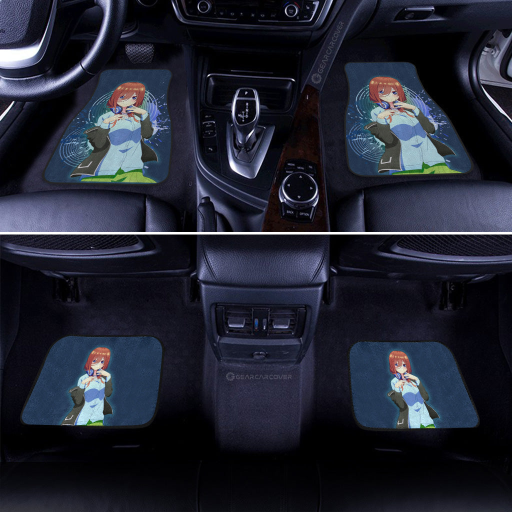 Waifu Girl Miku Nakano Car Floor Mats Custom The Quintessential Quintuplets Car Accessories