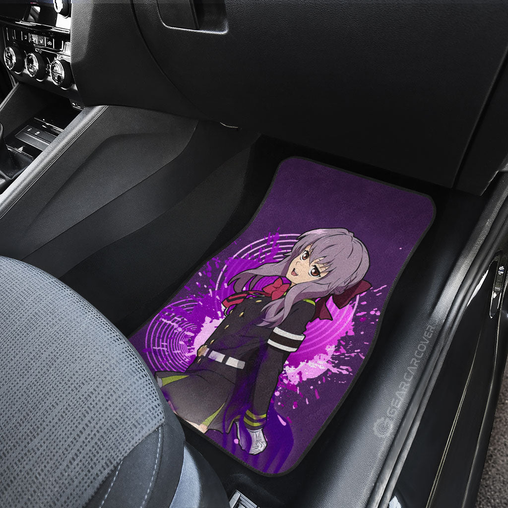 Waifu Girl Shinoa Hiiragi Car Floor Mats Custom Seraph Of The End Car Accessories
