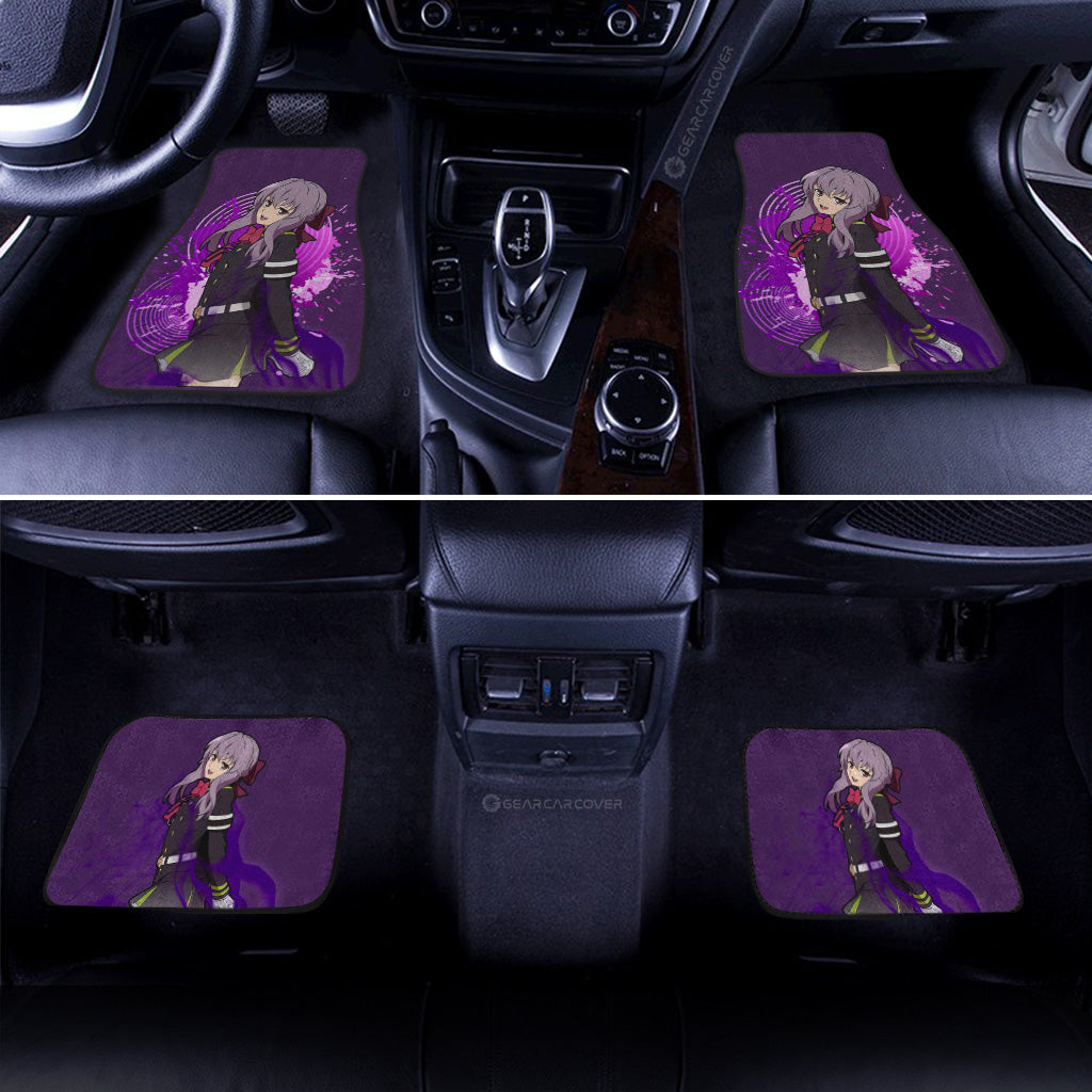 Waifu Girl Shinoa Hiiragi Car Floor Mats Custom Seraph Of The End Car Accessories