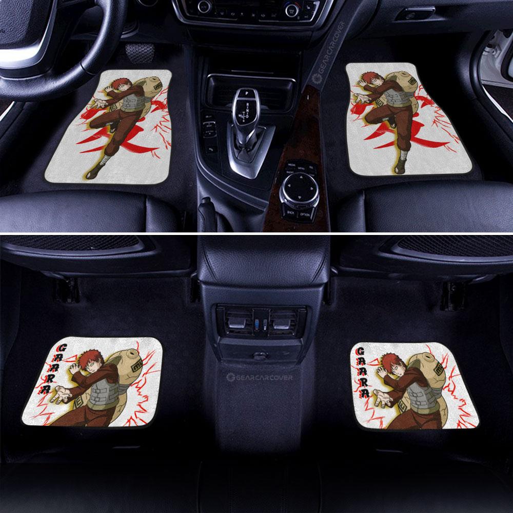 White Gaara Car Floor Mats Custom Gifts For Naruto Anime Fans