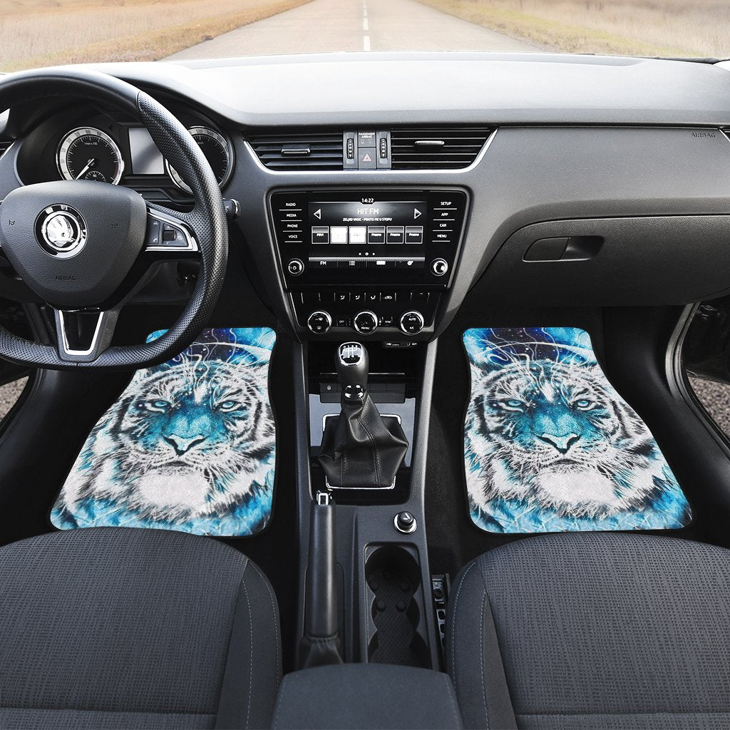 White Tiger Car Floor Mats Custom Car Accessories Gift Idea For Dad