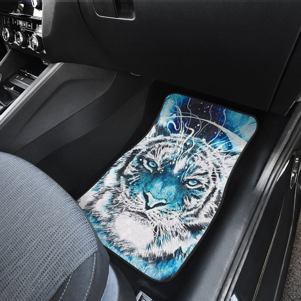 White Tiger Car Floor Mats Custom Car Accessories Gift Idea For Dad