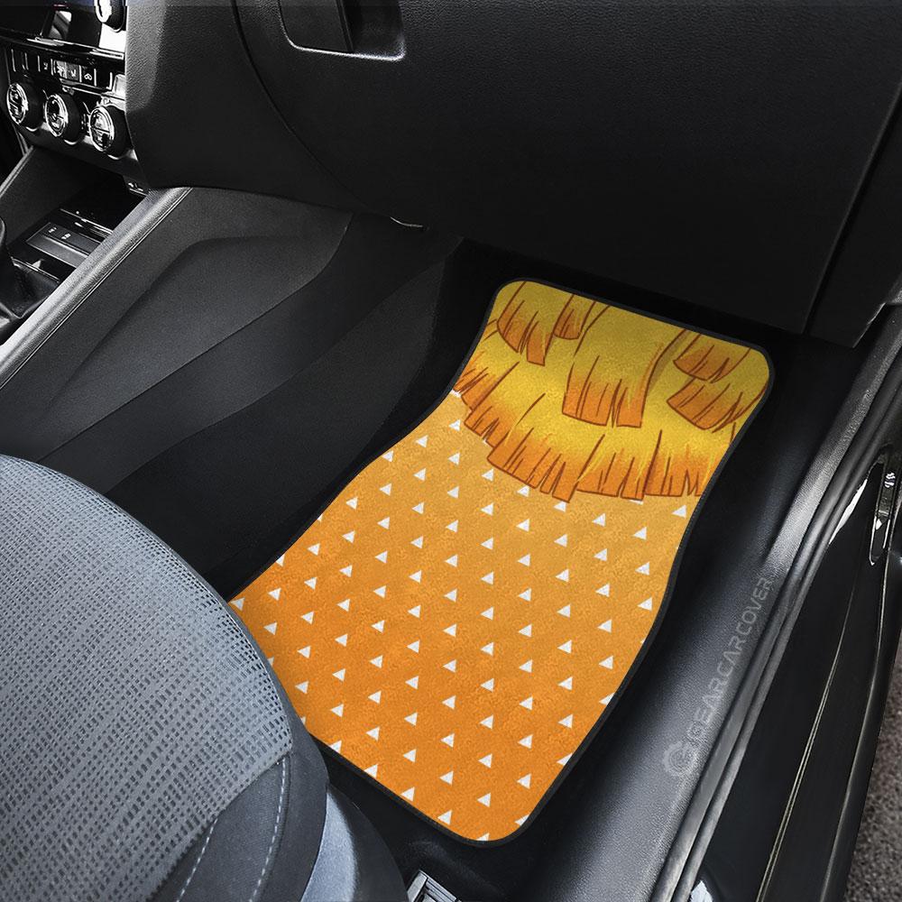 Zenitsu Uniform Car Floor Mats Custom Hairstyle Demon Slayer Anime Car Interior Accessories