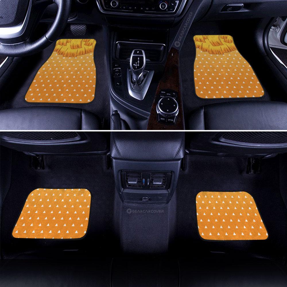Zenitsu Uniform Car Floor Mats Custom Hairstyle Demon Slayer Anime Car Interior Accessories