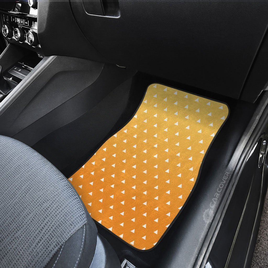 Zenitsu Uniform Car Mats Custom Demon Slayer Anime Car Accessories