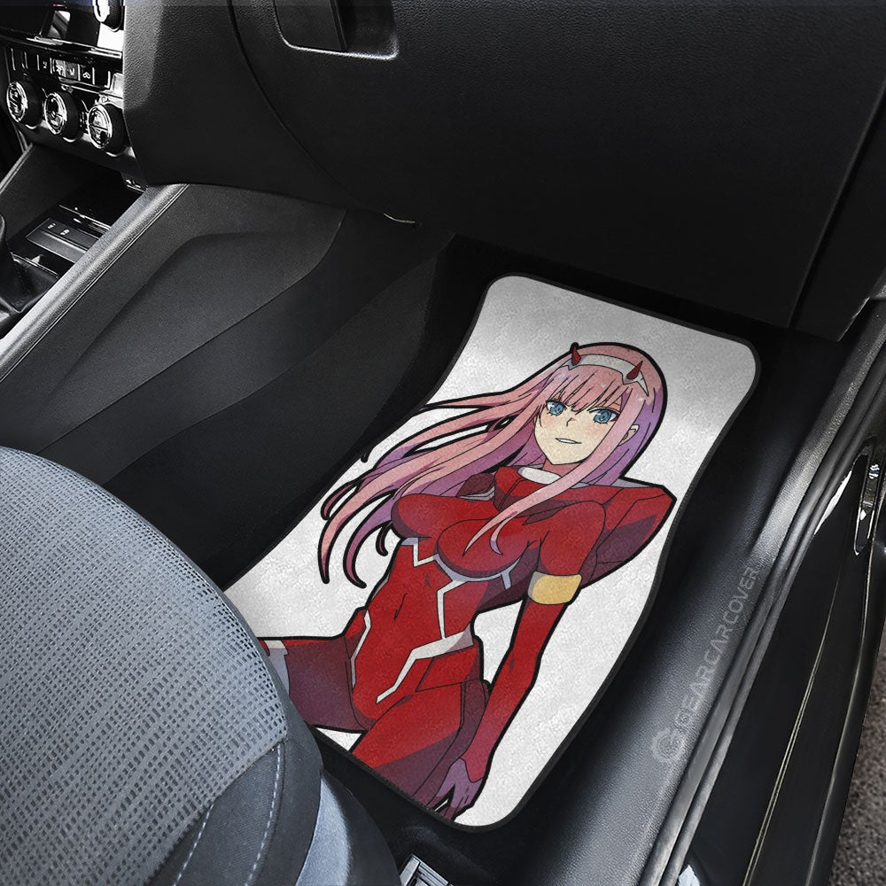 Zero Two Car Floor Mats Custom Main Character DARLING In The FRANXX Anime Gifts For Fans
