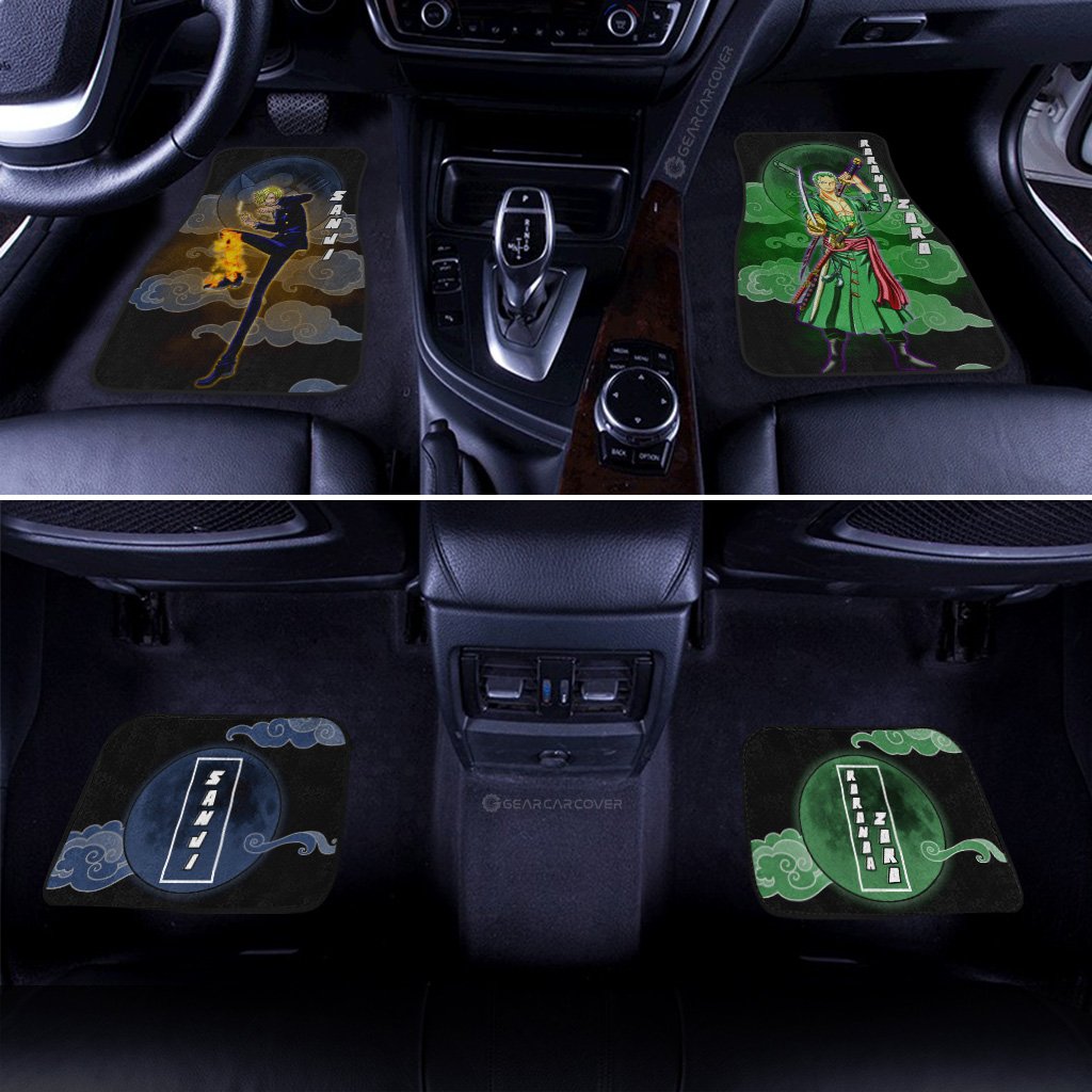 Zoro And Sanji Car Floor Mats Custom Gifts Idea For One Piece Anime Fans