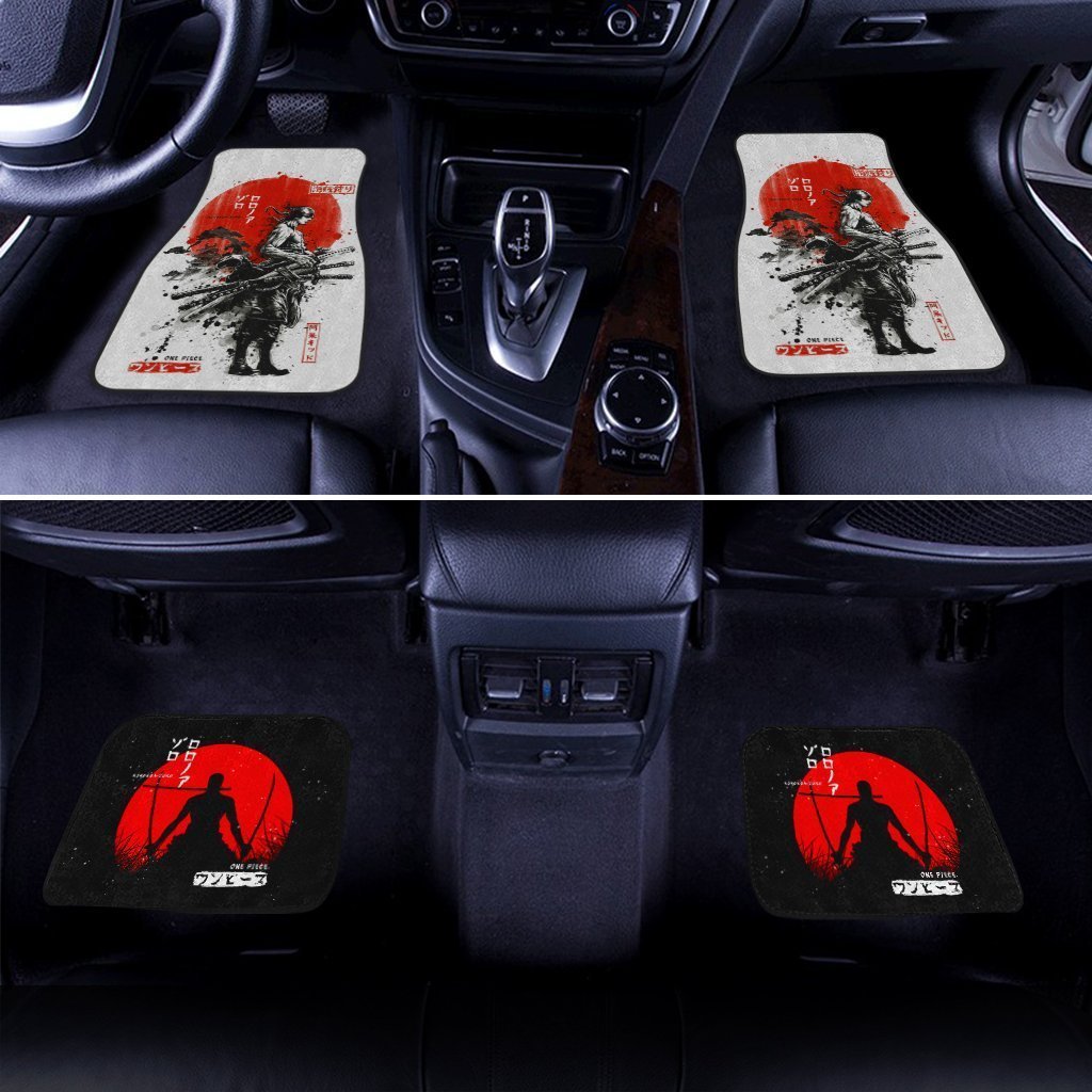 Zoro Car Floor Mats Samurai Warriors Custom One Piece Anime Car Accessories
